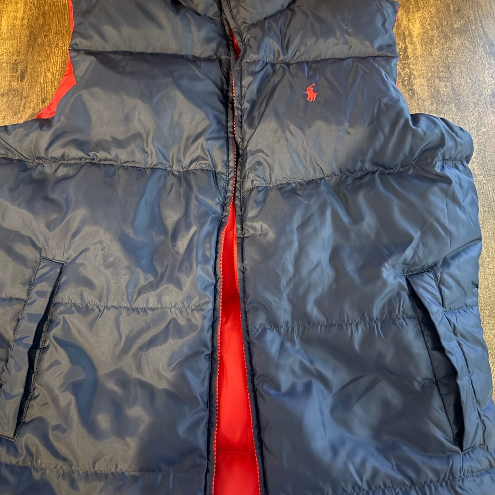 Polo Ralph Lauren Reversible Navy and Red Puffer Vest